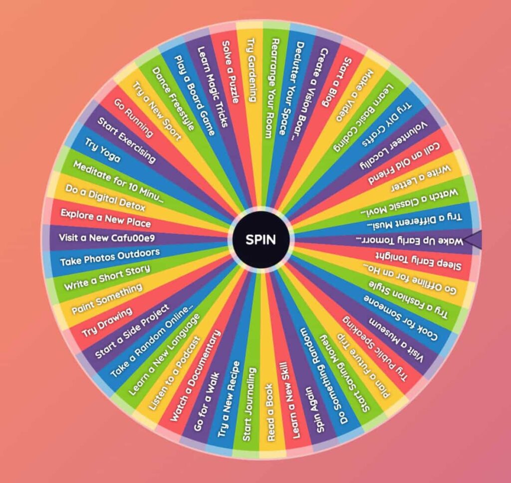 Try Something New Wheel